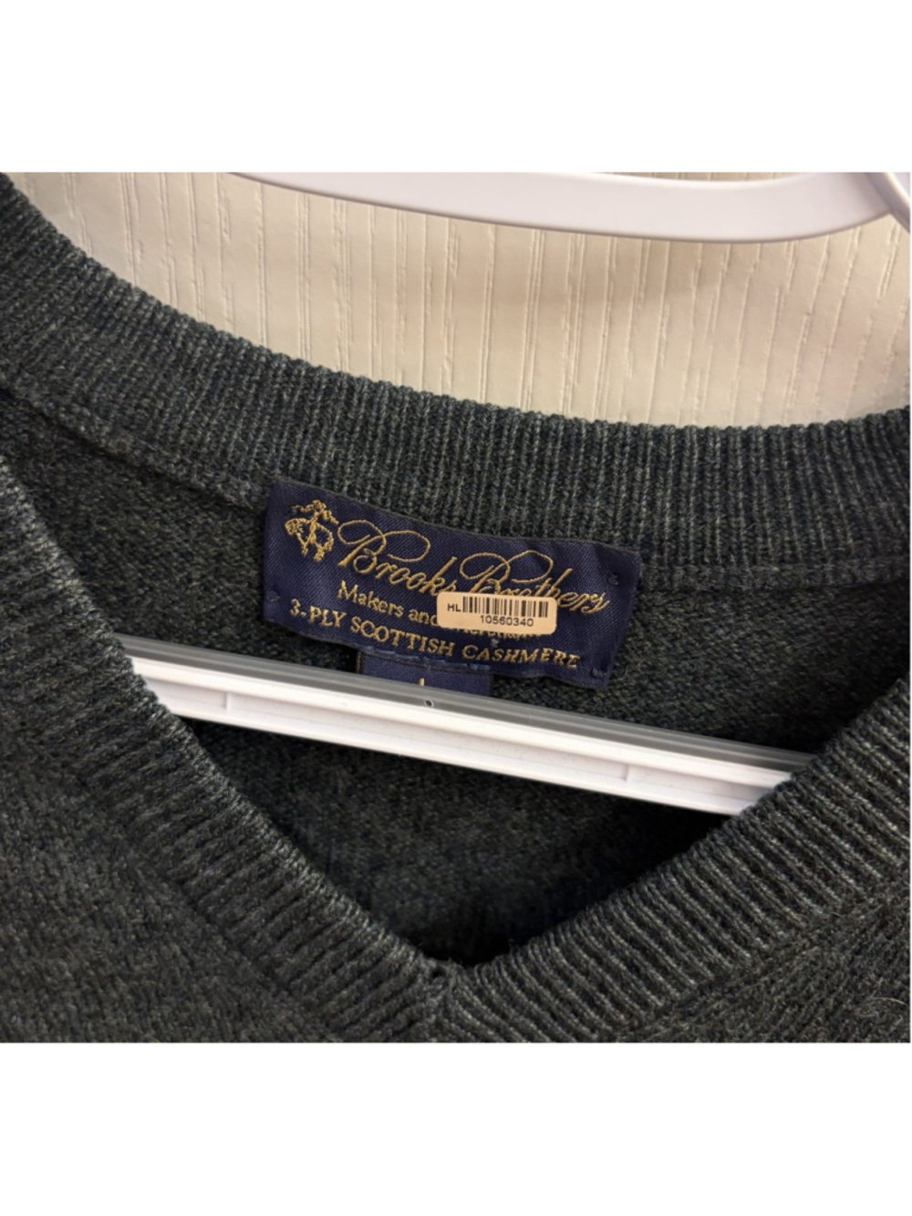 Brooks Brothers Makers and Merchants 3-ply Cashmere Made in Scotland Pullover